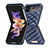 Samsung Galaxy Z Flip4 5G用ハイブリットバンパーケース 高級感 手触り良いレザー柄 兼プラスチック S02 サムスン 