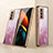 Samsung Galaxy Z Fold2 5G用ハイブリットバンパーケース プラスチック 鏡面 カバー サムスン ピンク