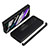 Samsung Galaxy Z Fold2 5G用ハイブリットバンパーケース 高級感 手触り良いレザー柄 兼プラスチック Z07 サムスン ブラック