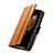 Samsung Galaxy Z Fold3 5G用手帳型 レザーケース スタンド カバー S03D サムスン ライト・ブラウン
