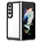 Samsung Galaxy Z Fold3 5G用ハイブリットバンパーケース クリア透明 プラスチック カバー J01S サムスン ブラック
