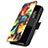 Samsung Galaxy Z Fold3 5G用手帳型 レザーケース スタンド パターン カバー S02D サムスン ワインレッド