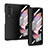 Samsung Galaxy Z Fold3 5G用ハードケース プラスチック 質感もマット カバー R02 サムスン ブラック