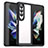 Samsung Galaxy Z Fold3 5G用ハイブリットバンパーケース クリア透明 プラスチック カバー J02S サムスン ブラック