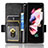 Samsung Galaxy Z Fold3 5G用手帳型 レザーケース スタンド カバー C02X サムスン 
