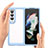 Samsung Galaxy Z Fold3 5G用ハイブリットバンパーケース クリア透明 プラスチック カバー J02S サムスン 