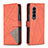 Samsung Galaxy Z Fold4 5G用手帳型 レザーケース スタンド カバー B08F サムスン オレンジ