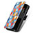 Samsung Galaxy Z Fold4 5G用手帳型 レザーケース スタンド パターン カバー S02D サムスン ブラウン
