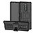 Sony Xperia 1用ハイブリットバンパーケース スタンド プラスチック 兼シリコーン カバー ソニー ブラック