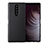 Sony Xperia 1用シリコンケース ソフトタッチラバー ツイル カバー T01 ソニー ブラック