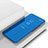 Sony Xperia 1 II用手帳型 レザーケース スタンド 鏡面 カバー ソニー ネイビー