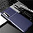 Sony Xperia 1 II用シリコンケース ソフトタッチラバー ツイル カバー ソニー ネイビー