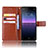 Sony Xperia 10 II用手帳型 レザーケース スタンド カバー BY5 ソニー 