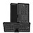 Sony Xperia 10 Plus用ハイブリットバンパーケース スタンド プラスチック 兼シリコーン カバー ソニー ブラック