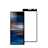 Sony Xperia 10 Plus用強化ガラス フル液晶保護フィルム ソニー ブラック