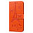 Sony Xperia 8 Lite用手帳型 レザーケース スタンド カバー L06 ソニー オレンジ