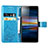 Sony Xperia L3用手帳型 レザーケース スタンド 花 カバー ソニー 