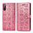 Sony Xperia L4用手帳型 レザーケース スタンド パターン カバー S03D ソニー ピンク