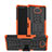 Sony Xperia XA3 Ultra用ハイブリットバンパーケース スタンド プラスチック 兼シリコーン カバー ソニー オレンジ