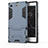 Sony Xperia XZ1 Compact用ハイブリットバンパーケース スタンド プラスチック 兼シリコーン カバー ソニー ネイビー