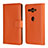 Sony Xperia XZ2 Compact用手帳型 レザーケース スタンド カバー ソニー オレンジ
