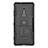 Sony Xperia XZ3用ハイブリットバンパーケース スタンド プラスチック 兼シリコーン カバー ソニー ブラック