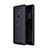 Sony Xperia XZ3用シリコンケース ソフトタッチラバー レザー柄 ソニー ネイビー
