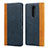 Sony Xperia XZ4用手帳型 レザーケース スタンド カバー L03 ソニー ネイビー