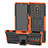 Sony Xperia XZ4用ハイブリットバンパーケース スタンド プラスチック 兼シリコーン カバー ソニー オレンジ