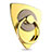 スタンドタイプのスマートフォン ホルダー ユニバーサル バンカーリング 指輪型 S19 ゴールド