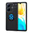 Vivo T1 5G用極薄ソフトケース シリコンケース 耐衝撃 全面保護 アンド指輪 マグネット式 バンパー SD2 Vivo
