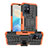 Vivo T1 5G India用ハイブリットバンパーケース スタンド プラスチック 兼シリコーン カバー JX2 Vivo オレンジ
