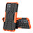 Vivo T1 5G India用ハイブリットバンパーケース スタンド プラスチック 兼シリコーン カバー JX1 Vivo オレンジ
