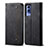 Vivo T1x 5G用手帳型 布 スタンド B01S Vivo ブラック