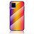 Vivo V20用ハイブリットバンパーケース プラスチック 鏡面 虹 グラデーション 勾配色 カバー LS2 Vivo オレンジ