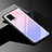 Vivo V20 Pro 5G用ハイブリットバンパーケース プラスチック 鏡面 虹 グラデーション 勾配色 カバー Vivo ピンク