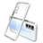 Vivo V20 SE用ハイブリットバンパーケース クリア透明 プラスチック 鏡面 カバー Vivo ホワイト