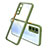 Vivo V20 SE用ハイブリットバンパーケース クリア透明 プラスチック 鏡面 カバー Vivo オリーブグリーン