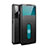 Vivo X50 5G用手帳型 レザーケース スタンド カバー Vivo ブラック