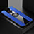 Vivo X50 Lite用極薄ソフトケース シリコンケース 耐衝撃 全面保護 アンド指輪 マグネット式 バンパー A01 Vivo ネイビー