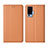 Vivo X51 5G用手帳型 レザーケース スタンド カバー L02 Vivo オレンジ
