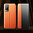 Vivo X60 5G用手帳型 レザーケース スタンド カバー Vivo オレンジ