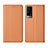 Vivo X60T 5G用手帳型 レザーケース スタンド カバー L02 Vivo オレンジ