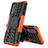 Vivo Y12s用ハイブリットバンパーケース スタンド プラスチック 兼シリコーン カバー JX1 Vivo オレンジ