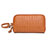 ハンドバッグ ポーチ 財布型ケース レザー ユニバーサル K09 オレンジ