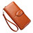 ハンドバッグ ポーチ財布 レザー ユニバーサル H02 ブラウン