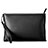 ハンドバッグ ポーチ 財布型ケース レザー ユニバーサル H01 ブラック