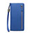 カイコハンドバッグ ポーチ 財布型ケース レザー ユニバーサル T01 ネイビー
