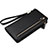 カイコハンドバッグ ポーチ 財布型ケース レザー ユニバーサル T01 ブラック