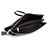 ハンドバッグ ポーチ 財布型ケース レザー ユニバーサル H07 ブラック